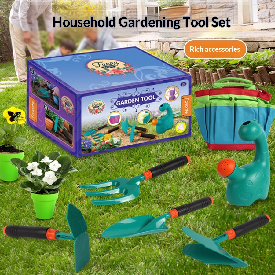 Gardening Tools Girly - Lustiges Gartenwerkzeug-Set für Kinder mit Gießkanne,