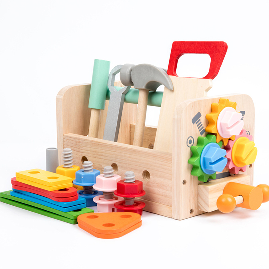 Gardening Tools Set Gift - Kinder Werkzeug Bank Holz Set Spielzeug