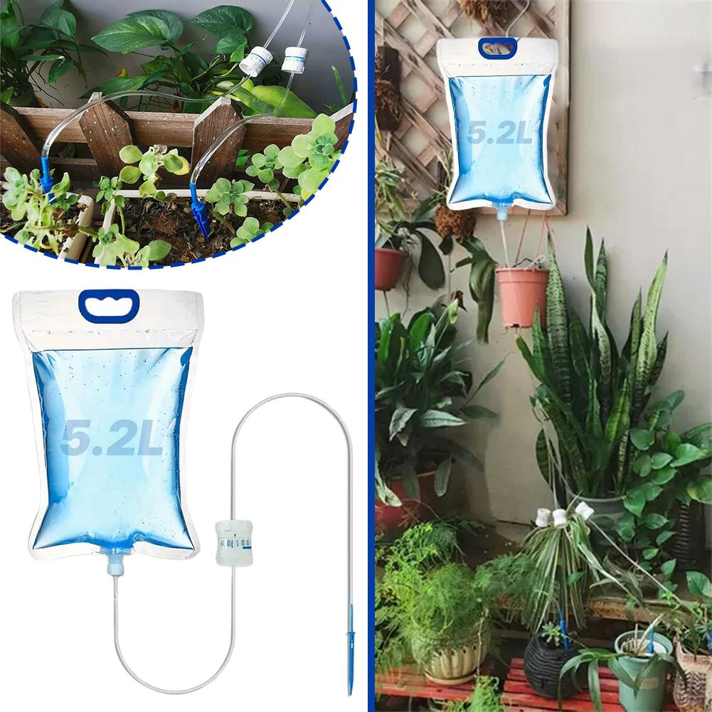 Gardening Tools Watering Can - 5,2L Einstellbares Automatisches Tropfbewässerungssystem Transparenter Wassertank