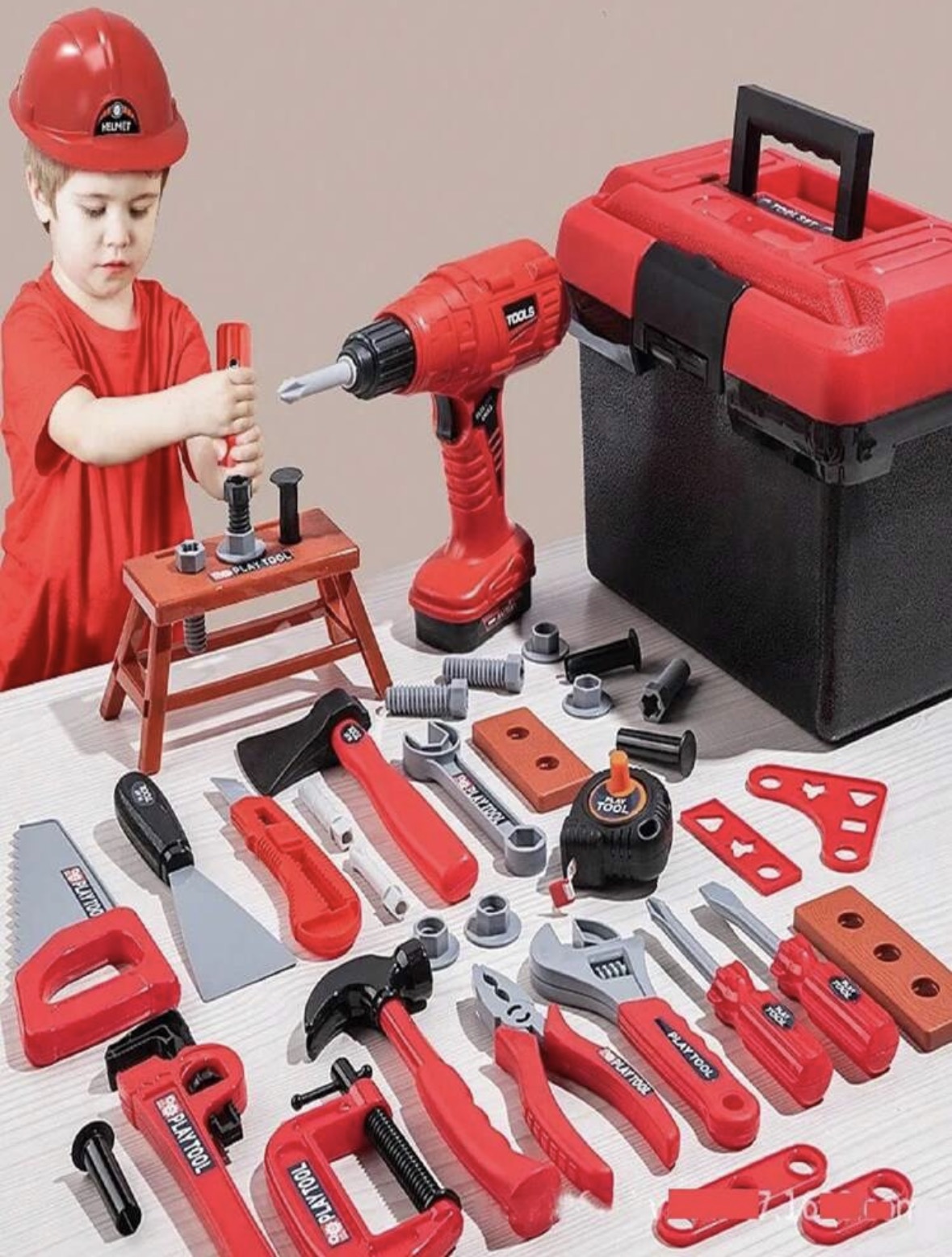 Gardening Tools Set Gift - Kinder-Werkzeugset Spielzeug 68/55/41/38 Teile Simuliertes Reparatur-Werkzeugset