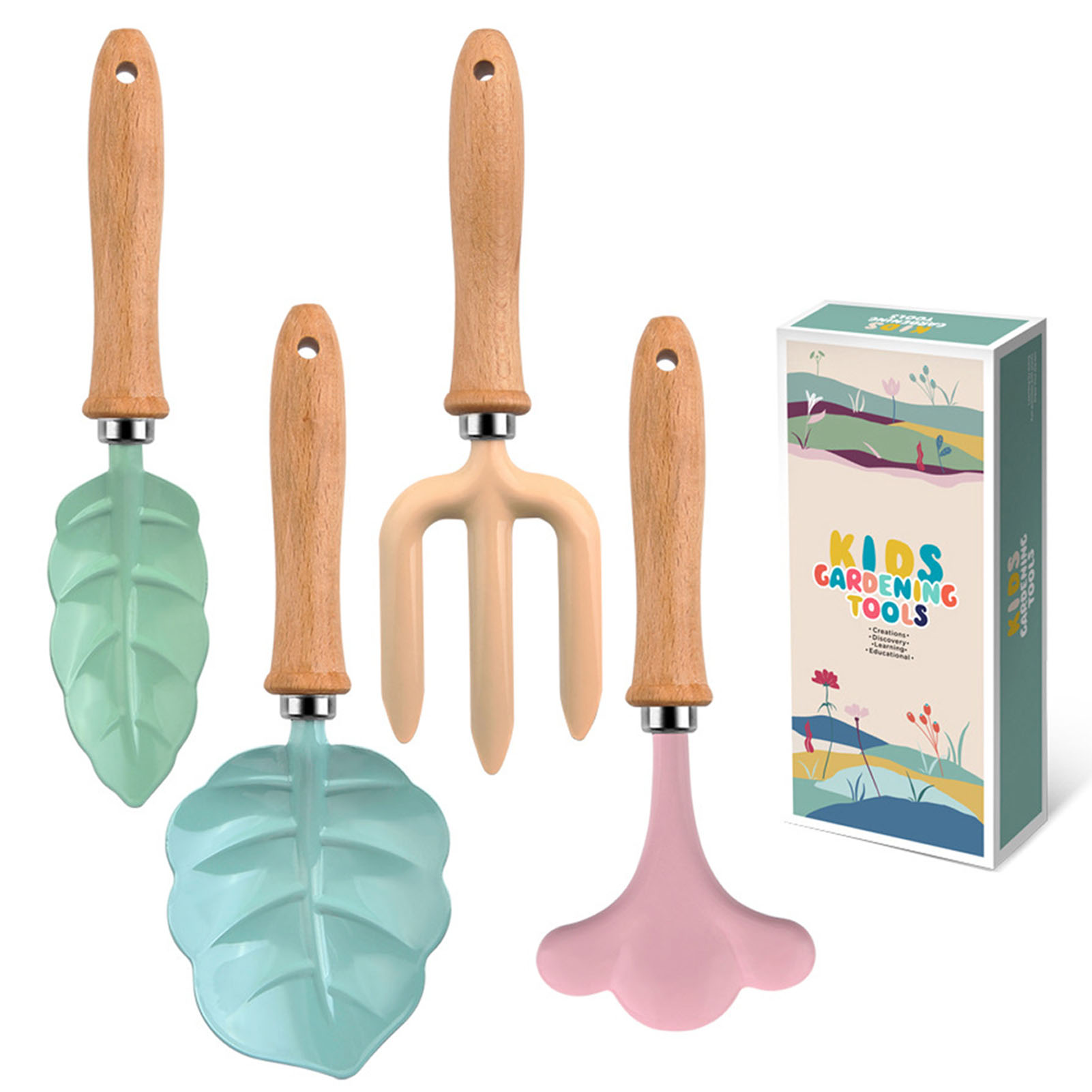 Gardening Tools Set Gift - Kleine Gärtner Werkzeugset bunte sichere Werkzeuge