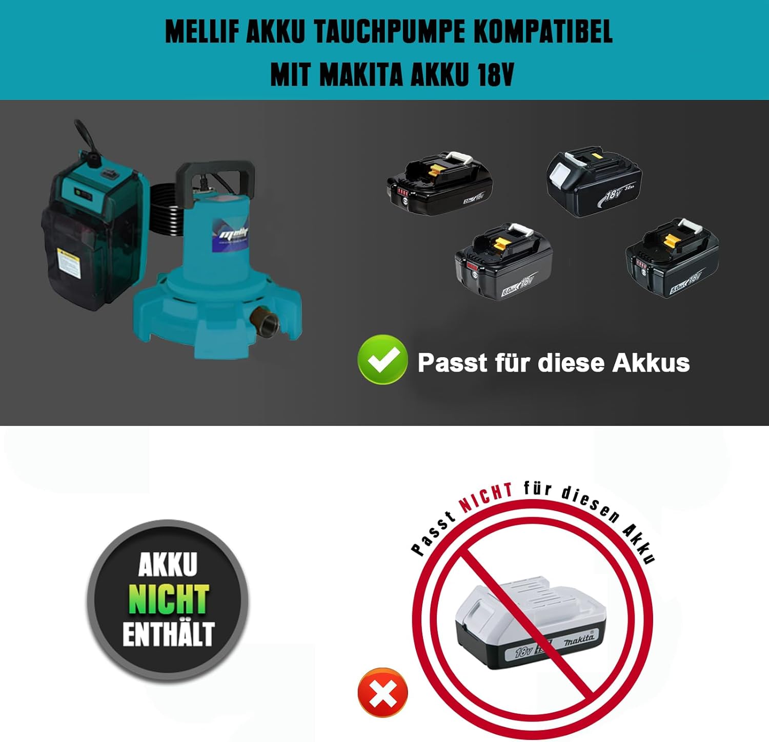Kabellose Tauchpumpe für Makit – Gardening Tools China Bewertung und Preis