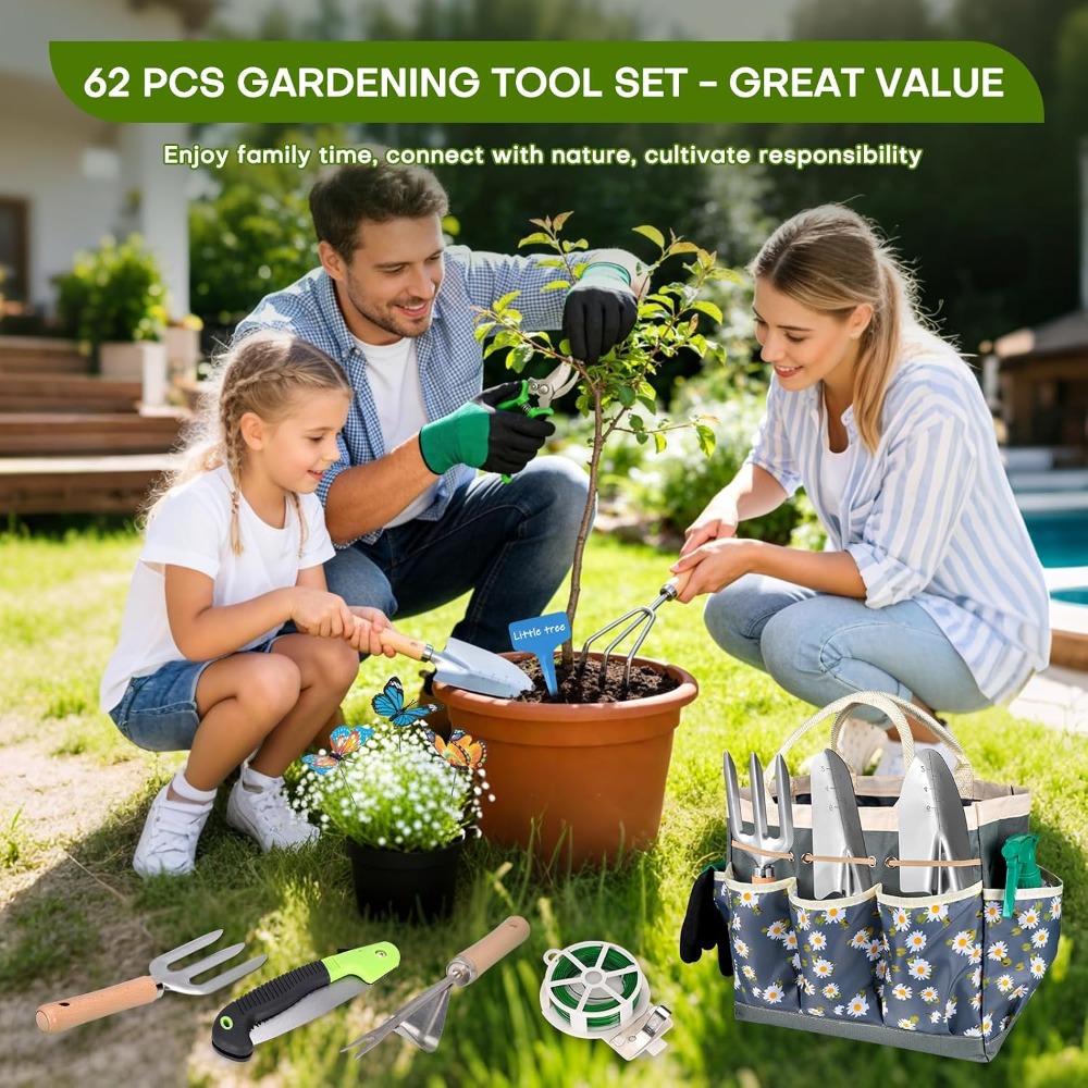 Komplettes 62-teiliges Gartenw – Gardening Tools Set Gift Bewertung und Preis